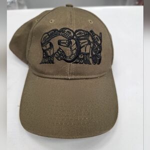 Native Olive Green Embroidered Cap